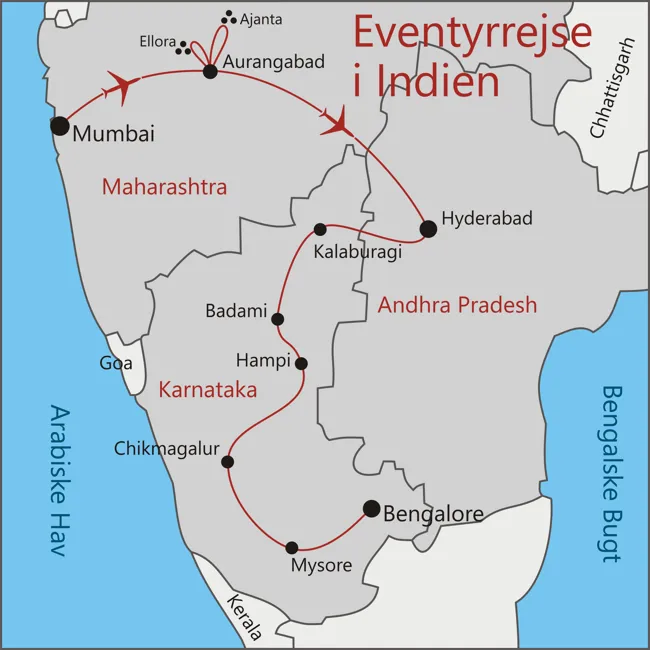 Indien - Mumbai - Aurangabad - Hyderabad - Mysore - Bengalore
