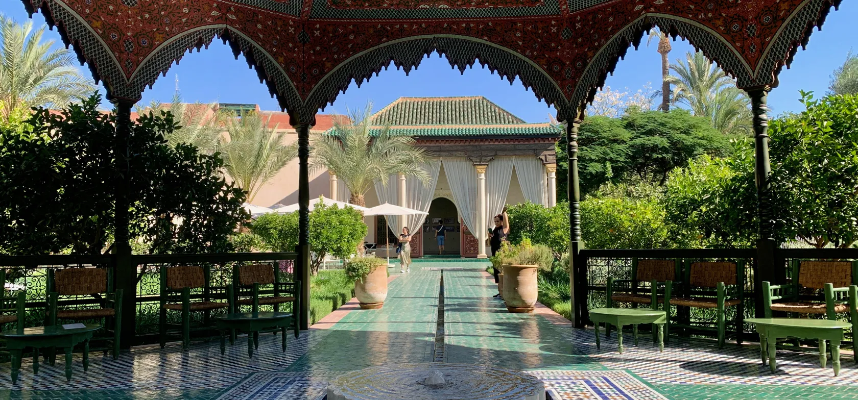 Den såkaldte skjulte have ligger som en oase i hjertet af Marrakesh's Medina. Foto af Anders Stoustrup