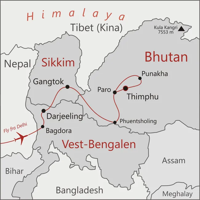Darjeeling - Sikkim - Gangtok - Bhutan - Paro - Thimpu
