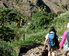 På Santo Antao vandrer vi både på høje plateauer og i grønne dale. Foto Viktors Farmor
