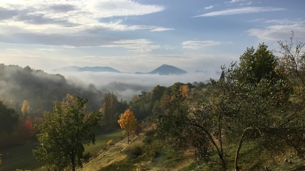 Drømmeagtige landskaber i høstfarver ved Umbrien i Italien. Foto Lene Brøndum