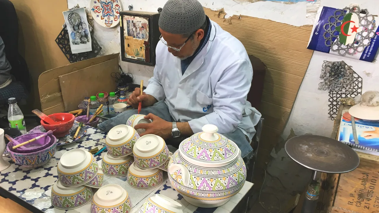 Fez er kendt keramik af meget høj kvalitet. Foto Inge Garsteen Kaa
