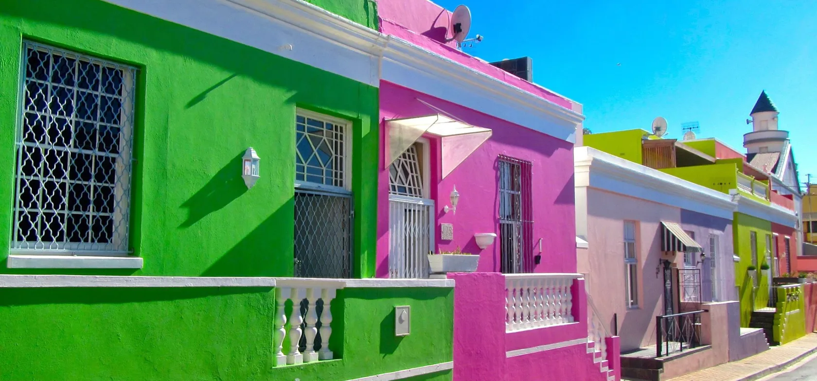 Bo Kaap kvarteret stråler med sine farver i Cape Town. Foto Marlene T. Kristensen