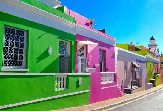 Bo Kaap kvarteret stråler med sine farver i Cape Town. Foto Marlene T. Kristensen