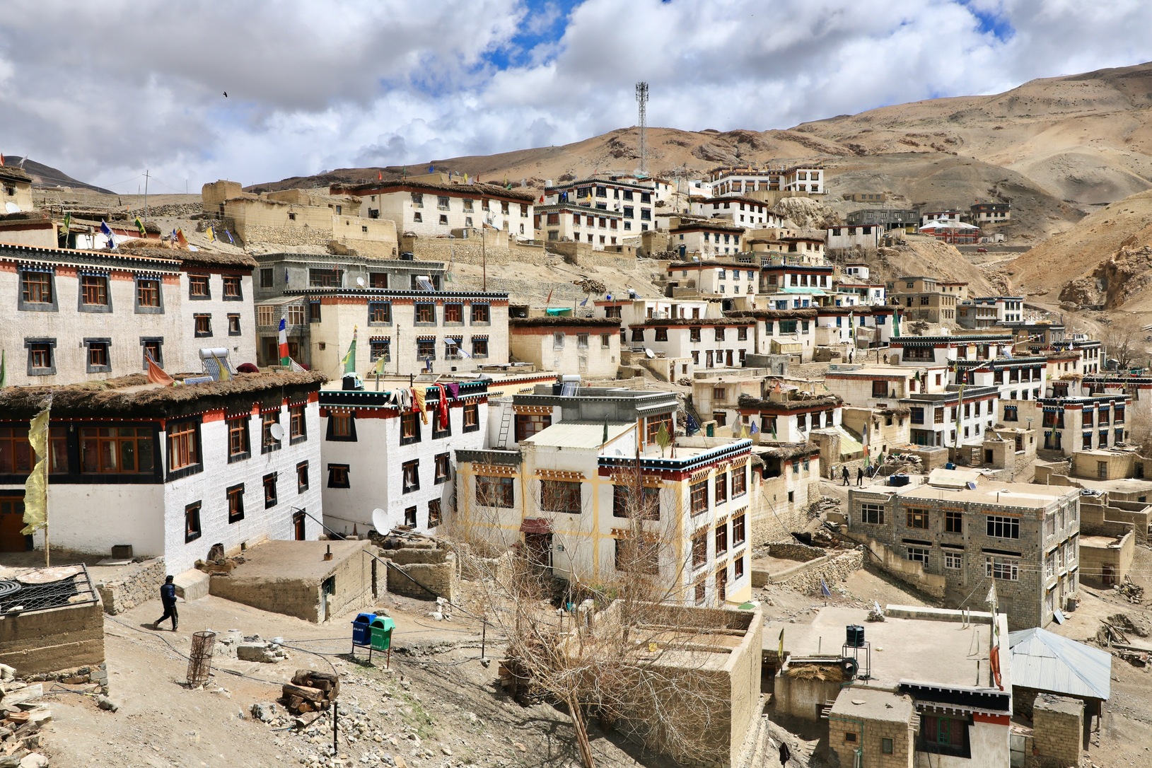 Landsbyen Kibber har dybe tibetanske rødder. Foto Anders Stoustrup
