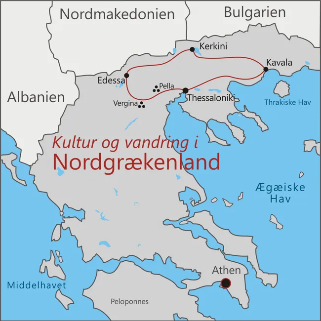 Grækenland - Thessaloniki - Kalava - Kerkini - Edessa - Pella - Vergina