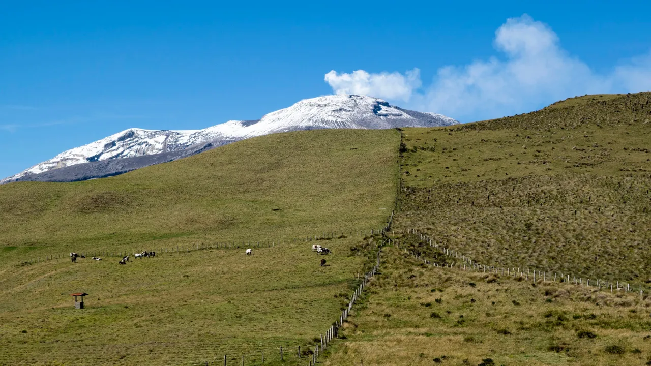 Nevado del Ruiz vulkanen. Ordet Nevado er spansk for "snedækket". Foto Viktors Farmor