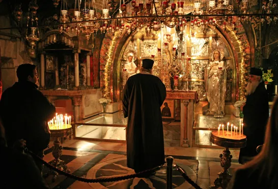 Gravkirken i Jerusalem, lige der hvor Jesus blev korsfæstet. Foto Anders Stoustrup
