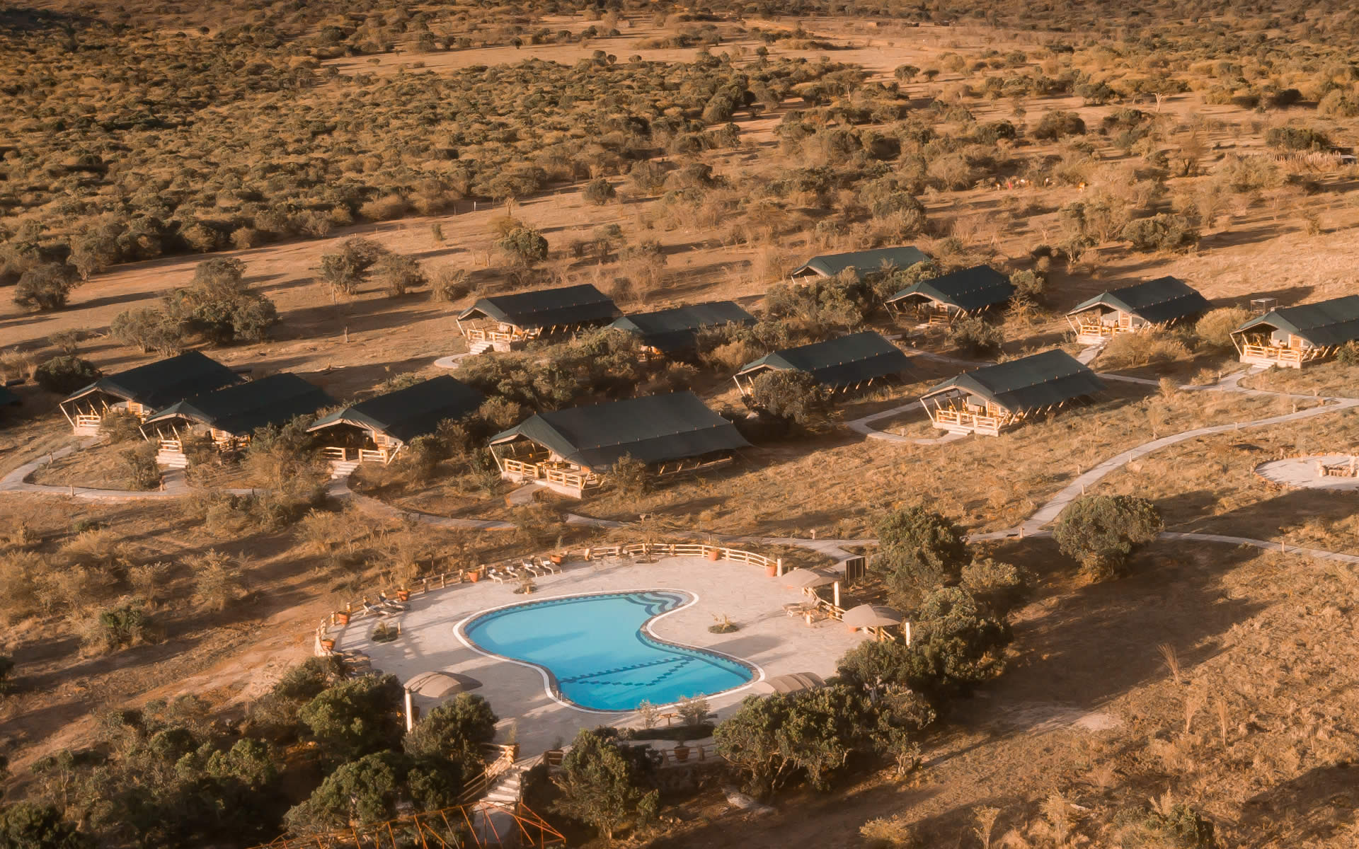Vores safari camp i Masai Mara ligger midt i naturen. Foto Mara Maisha Camp