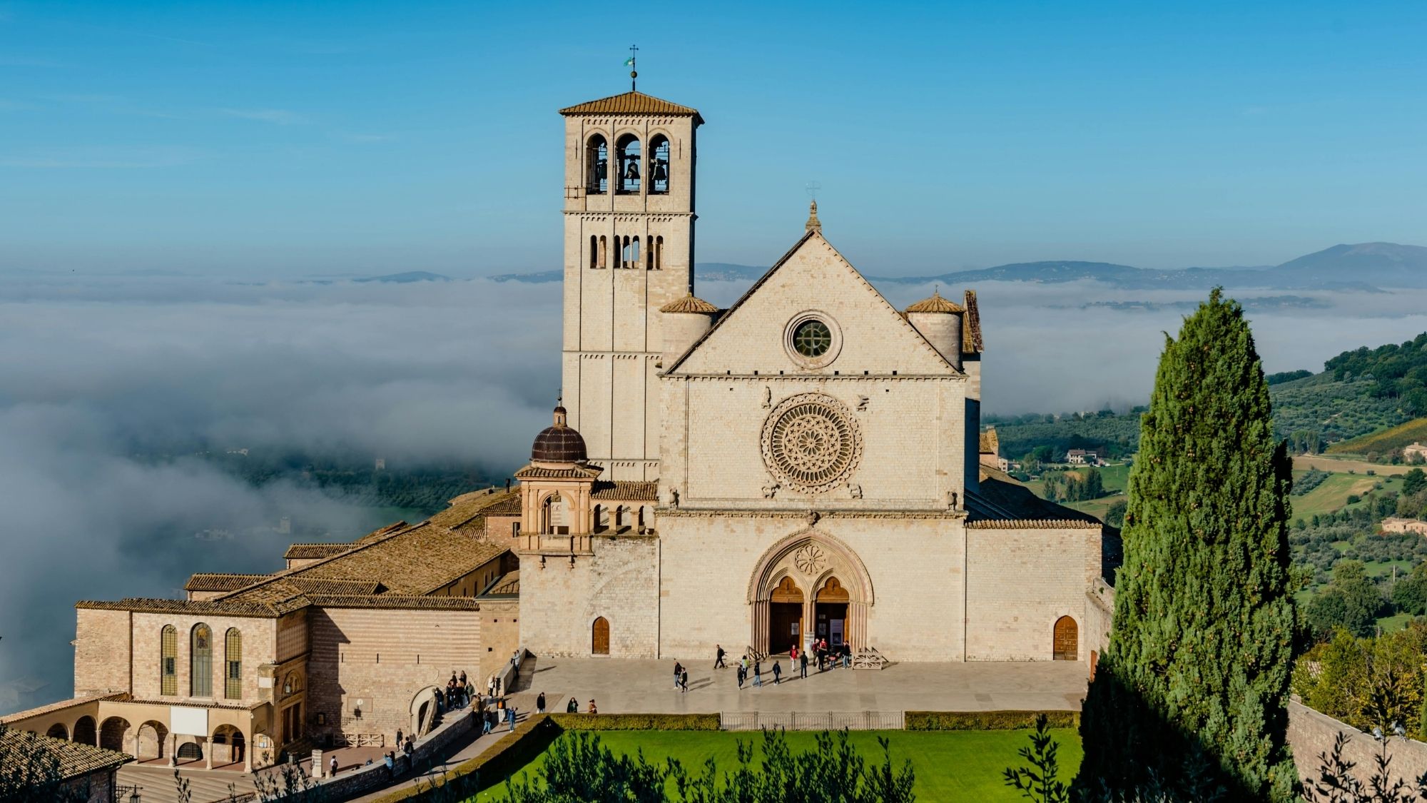 Byen Assisi, hvor vi bor hele ugen. Foto Viktors Farmor