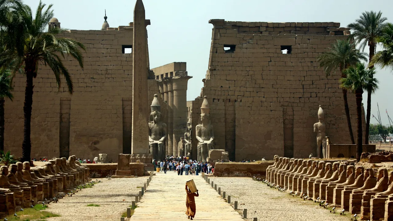 Luxor-templet med sfinx alléen. Foto Viktors Farmor