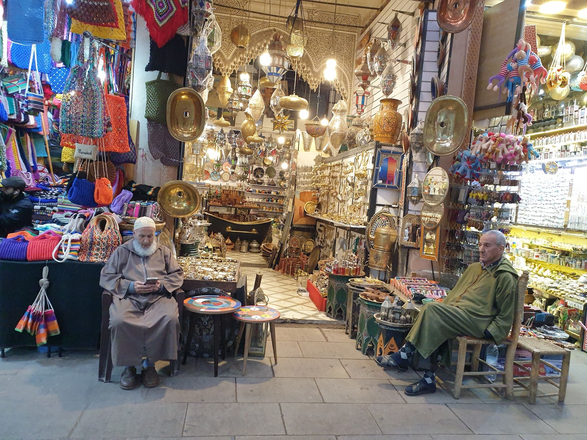 Fra souk'en i Marrakesh er det altid en farverig oplevelse.  Foto Kirsten Gynther Holm