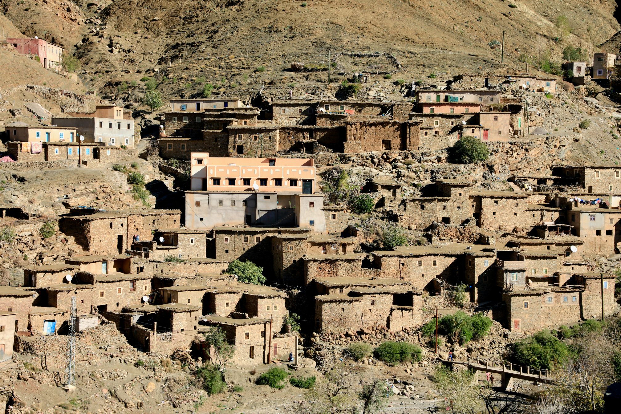Livet i de små berberlandsbyer i bjergene er meget anderledes det, man oplever i Marokkos storbyer. Foto Anders Stoustrup