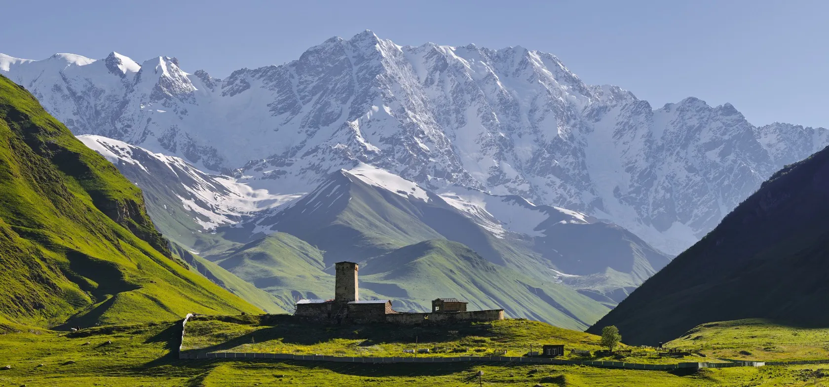 De høje vagttårne i Ushguli er karakteristiske for hele Svaneti-området.