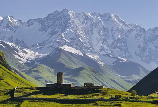 De høje vagttårne i Ushguli er karakteristiske for hele Svaneti-området.