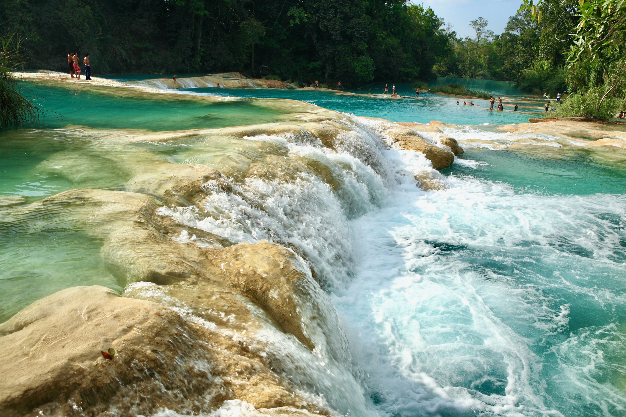 Vandfaldet Agua Azul er et flot syn. Foto Anders Stoustrup