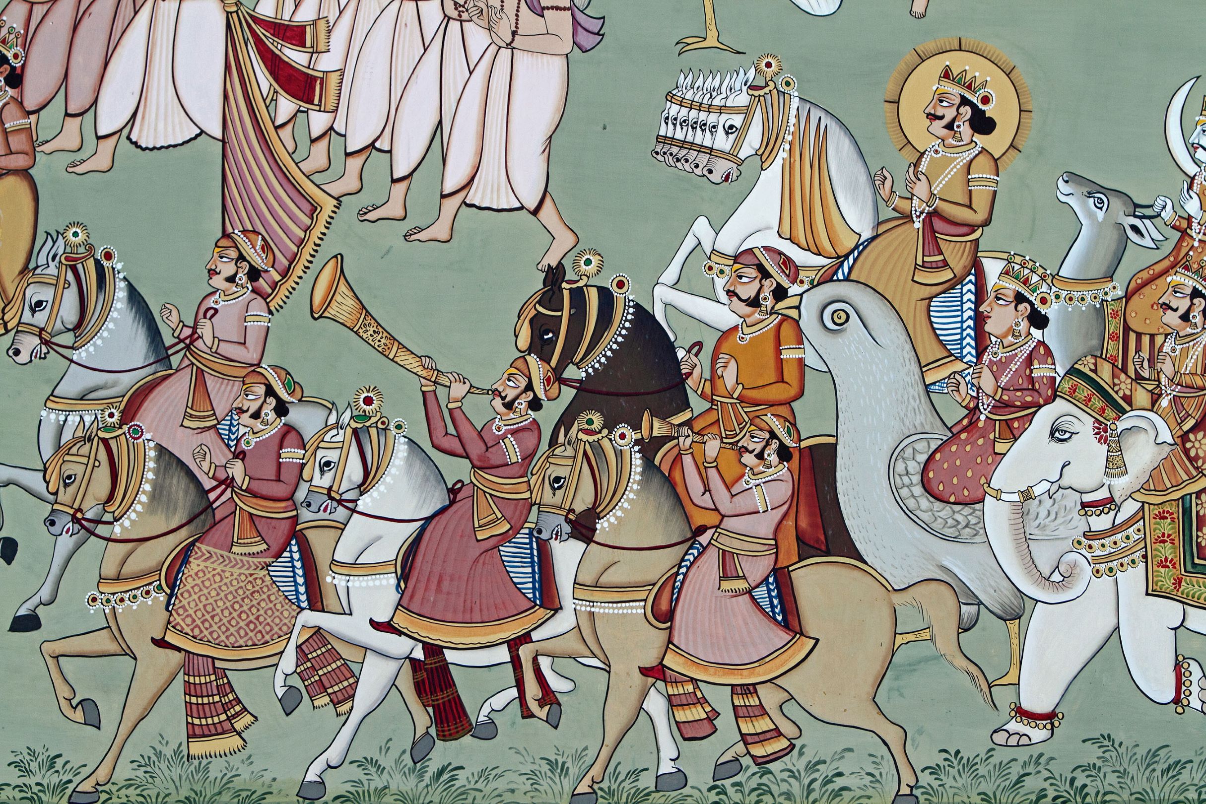 Vægmaleri i Rajasthan. Foto af Anders Stoustrup