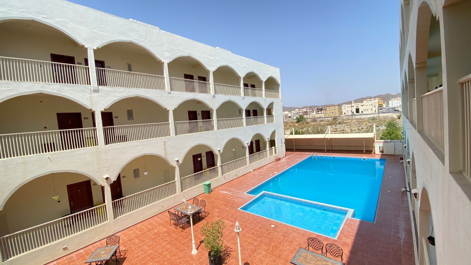 I Nizwa bor vi på Al-Diyar Hotel. Foto Viktors Farmor 