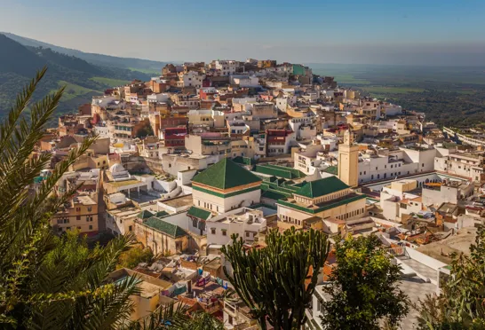Moulay Idriss ligger i det nordlige Marokko.