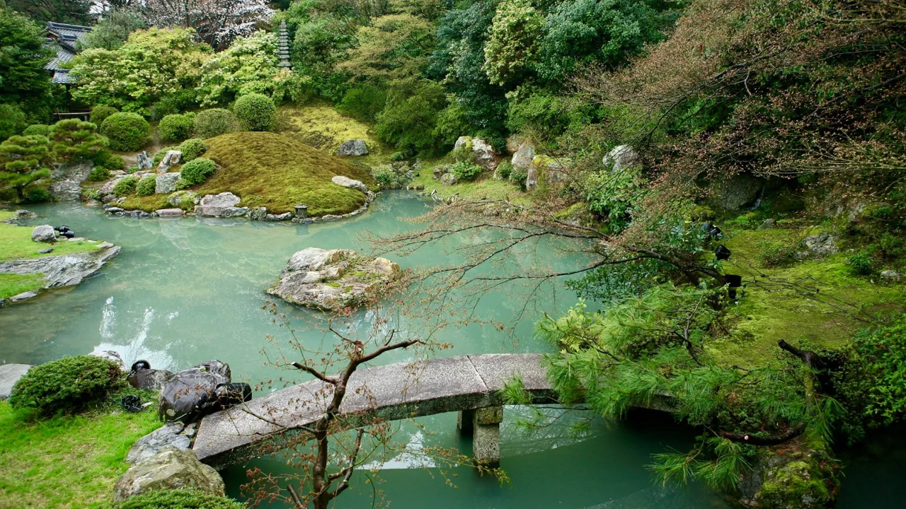 Haven i Shoren-in i Kyoto er et klassisk eksempel på japansk havekunst. Foto Anders Stoustrup