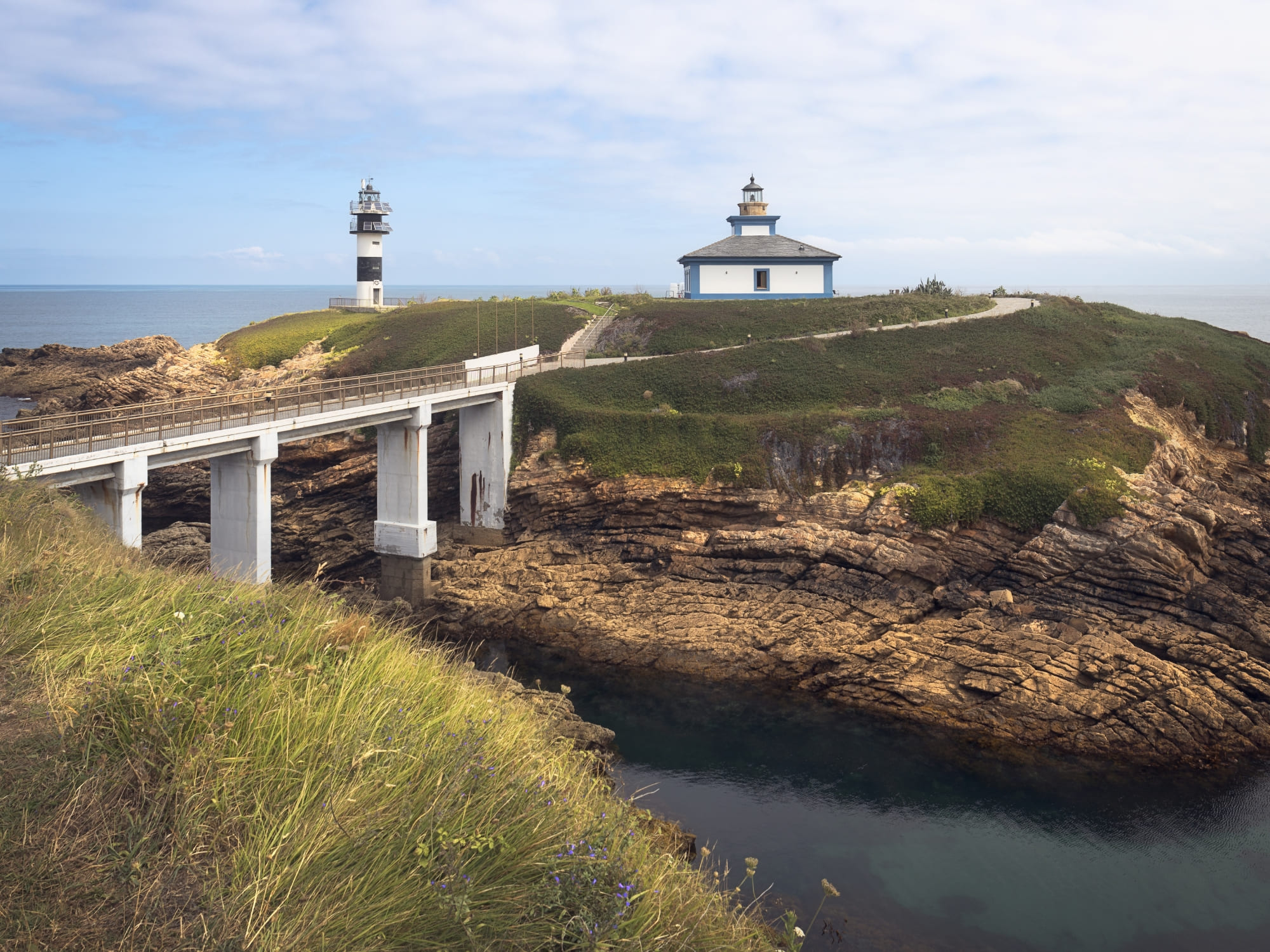 Prancha øens vigtige fyrtårn i Ribadeo. Foto Viktors Farmor