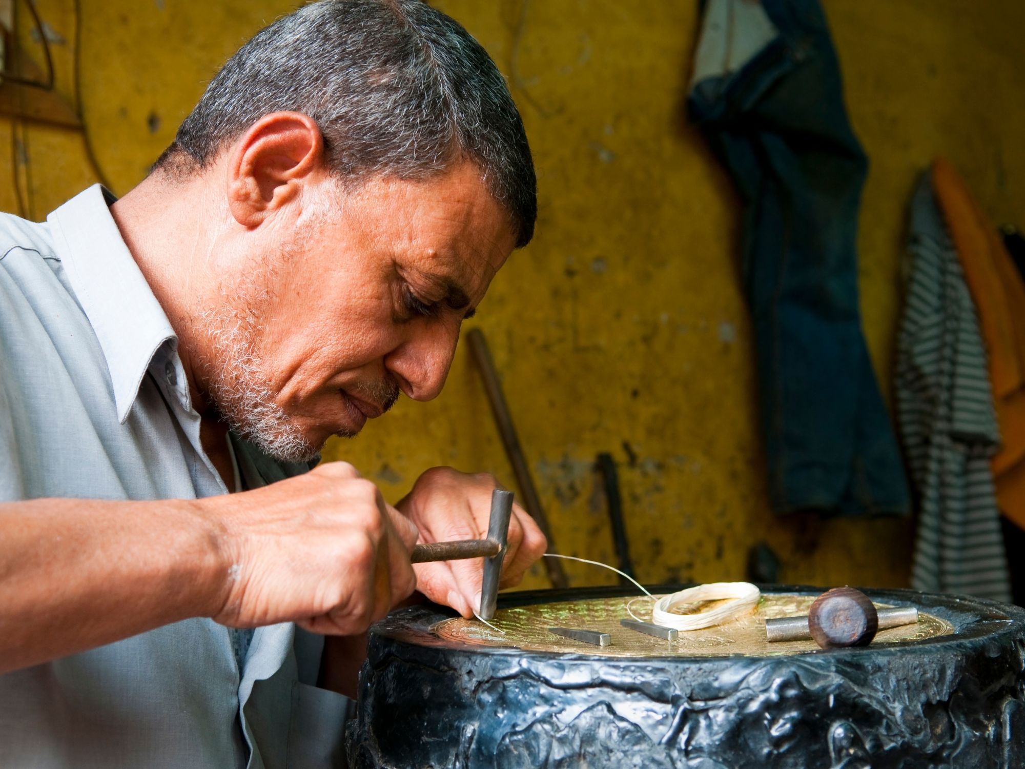 Der laves forskelligt håndværk i Cairo. Foto Viktors Farmor