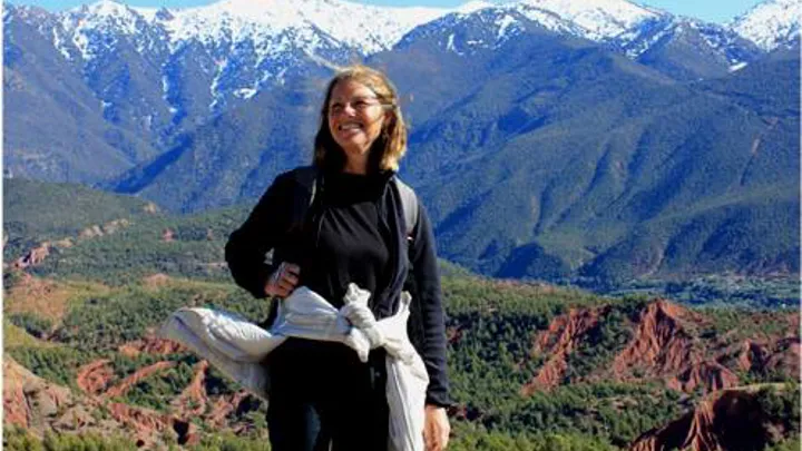 Viktors Farmor rejseleder Anne Sørensen i Høje Atlas, Marokko.