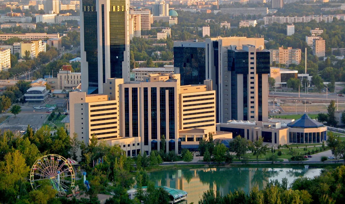 Uzbekistans hovedstad Tashkent set fra oven. Foto Viktors Farmor