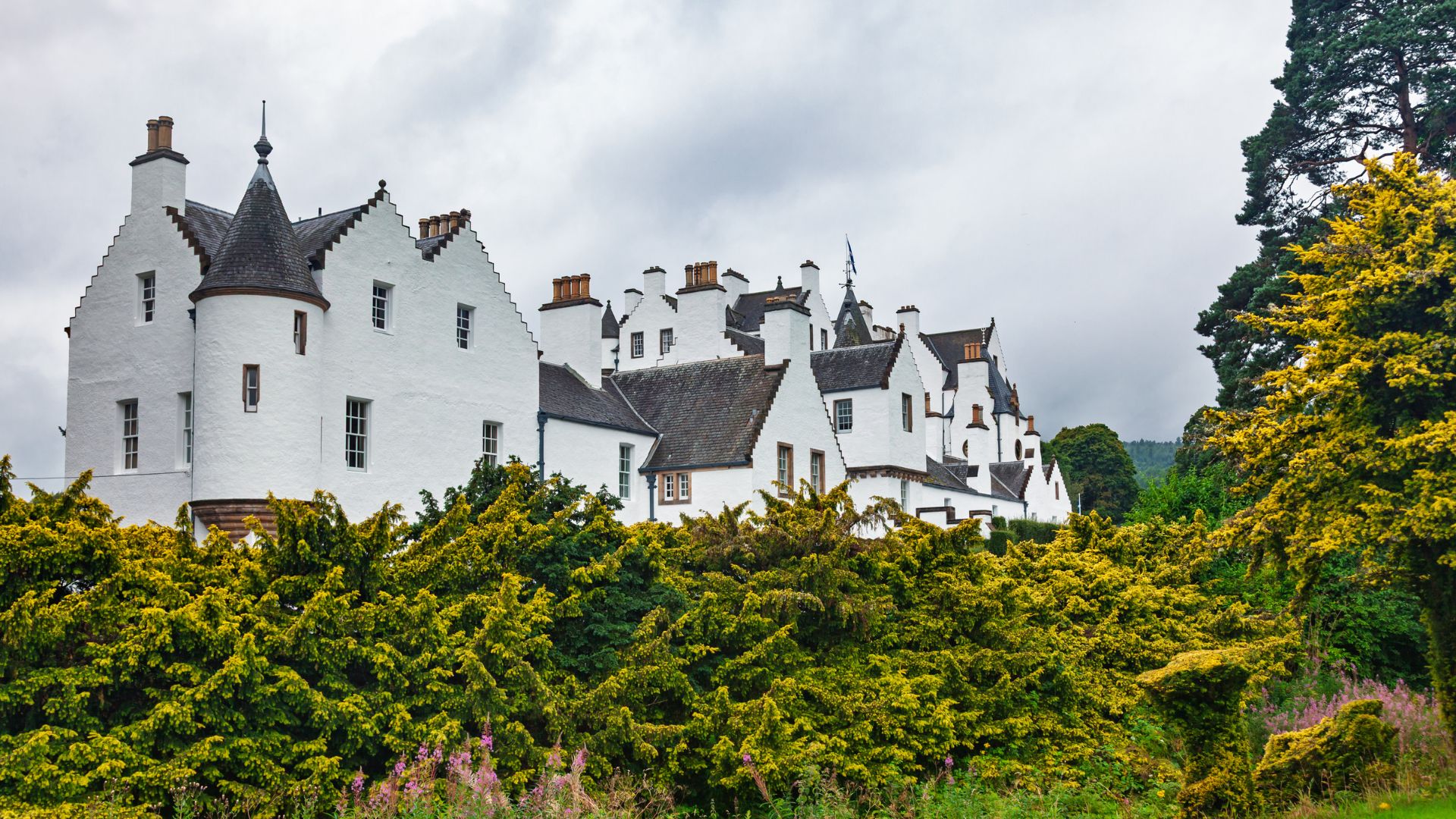 På Blair Castle dykker vi ned i højlandets klanhistorie og fortællingen om Clan Murray. Foto Viktors Farmor