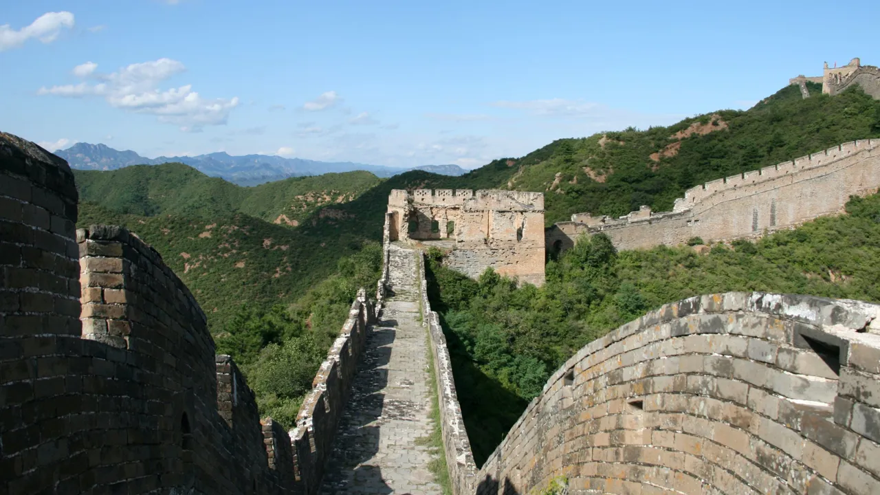 Den kinesiske mur og de mange vagttårne. Foto Anja Schmidt 