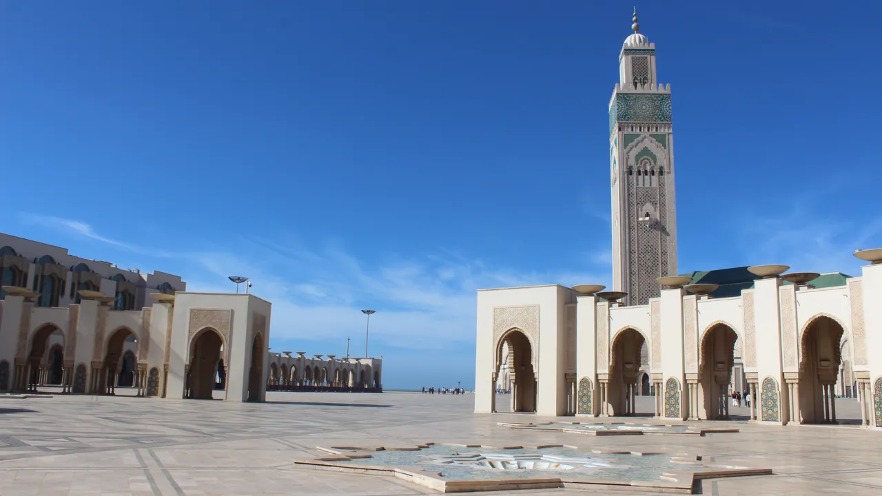 Hassan II moskeen er den største fungerende moske i Afrika. Foto Marlene Kristensen