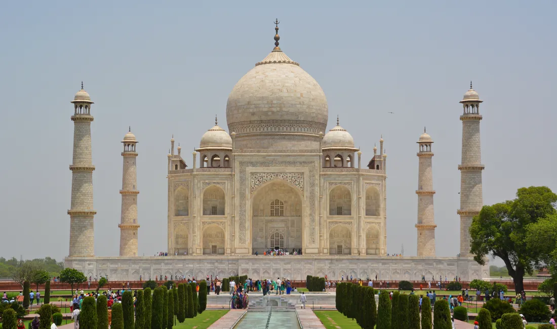 Taj Mahal  mausoleet i Agra regnes som et af verdens nye 7 vidundere. Foto Claus Christensen