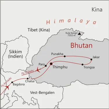 Bhutan - Thimphu - Trongsa - Jakar - Punakha - Paro
