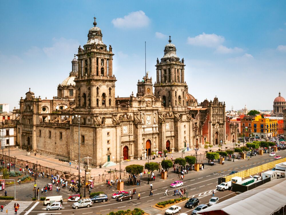 Katedralen i Mexico City er den største kirke i landet. Foto Viktors Farmor