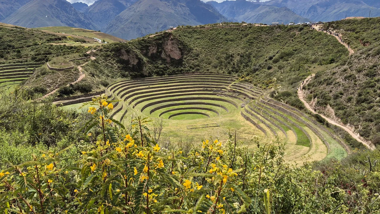 Morays cirkulære landbrugsterasser vidner om inkaernes højt udviklede landsbrugsteknik. Foto Henrik Bjerresø