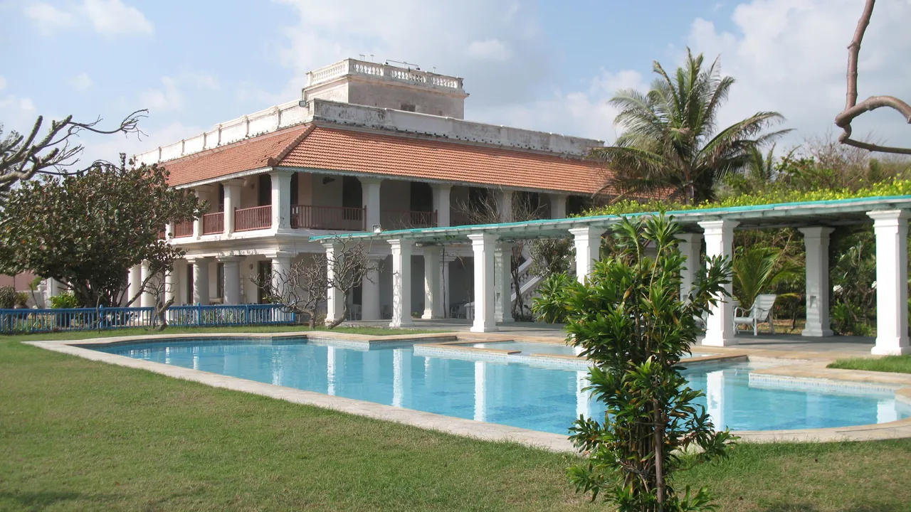 Et hus fra kolonitiden er blevet omdannet til hotel i Tranquebar. Foto Kirsten Gynther Holm.