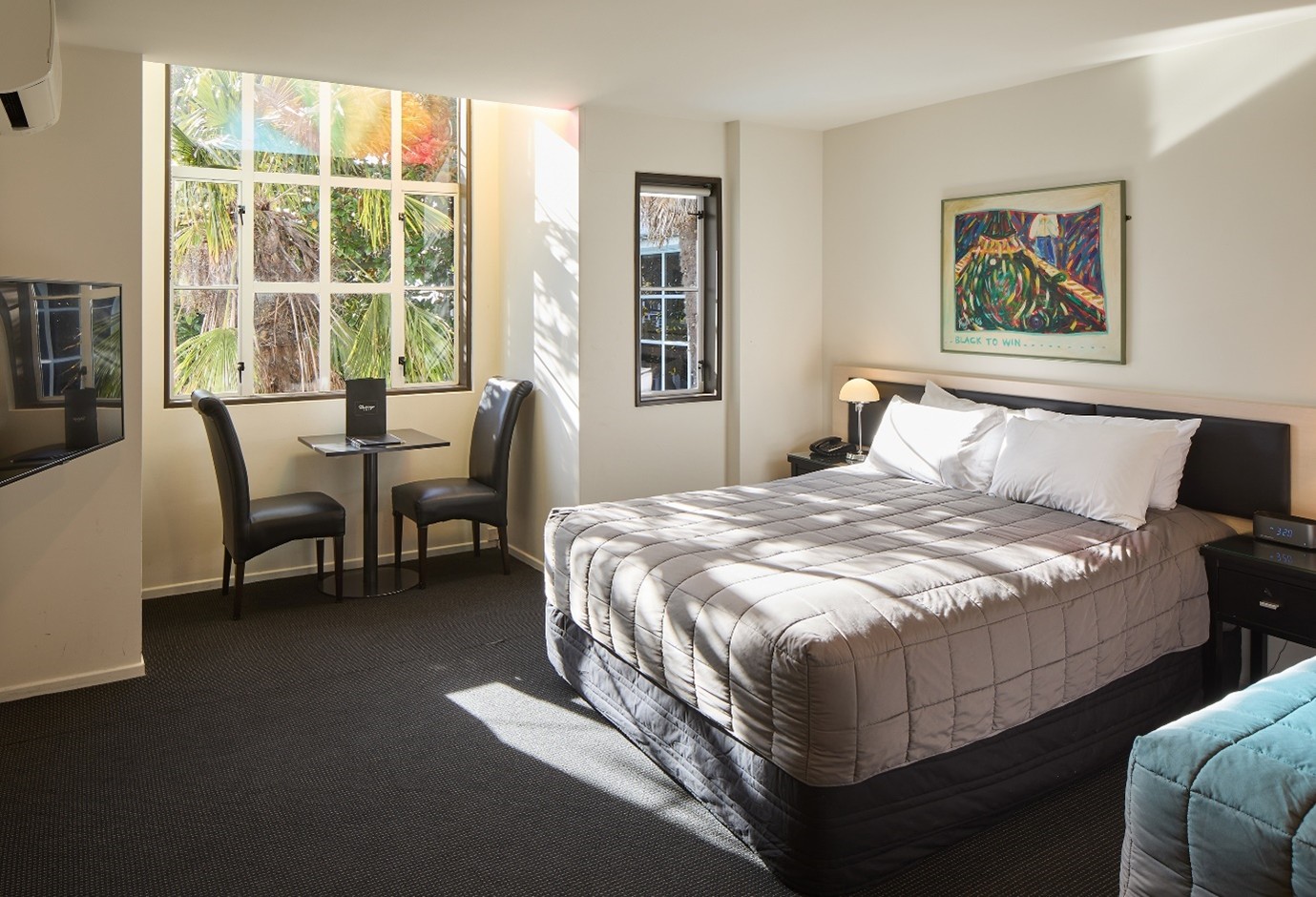 Her bor vi på et familiedrevet 4-stjernet byhotel i Christchurch med klassisk kiwi-gæstfrihed. 