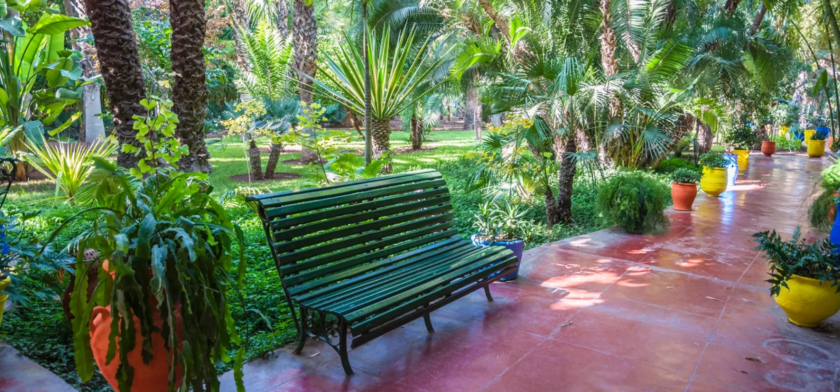 Majorelle haverne i Marrakesh tilhørte modeskaberen Yves Saint Laurent. Foto Viktors Farmor