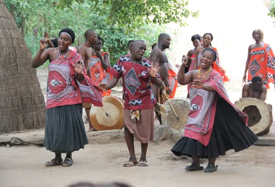 Gennem traditionel sang og dans lærer vi om Swazilands kultur. Foto Anna-Karin Johannsen