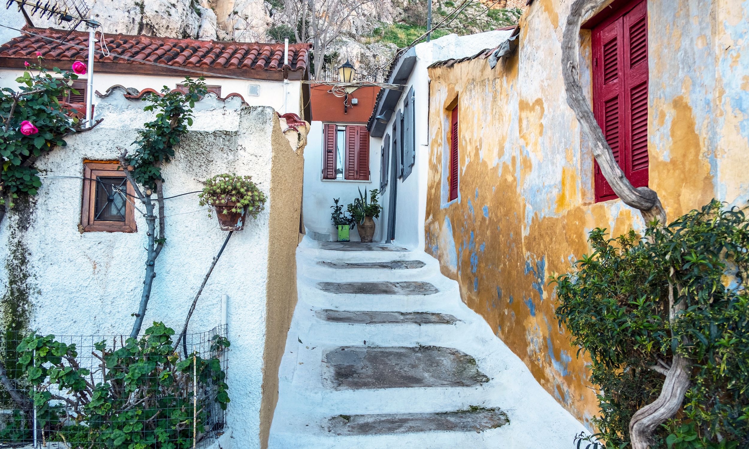 Athen byder på hyggelige små gyder. Foto Viktors Farmor