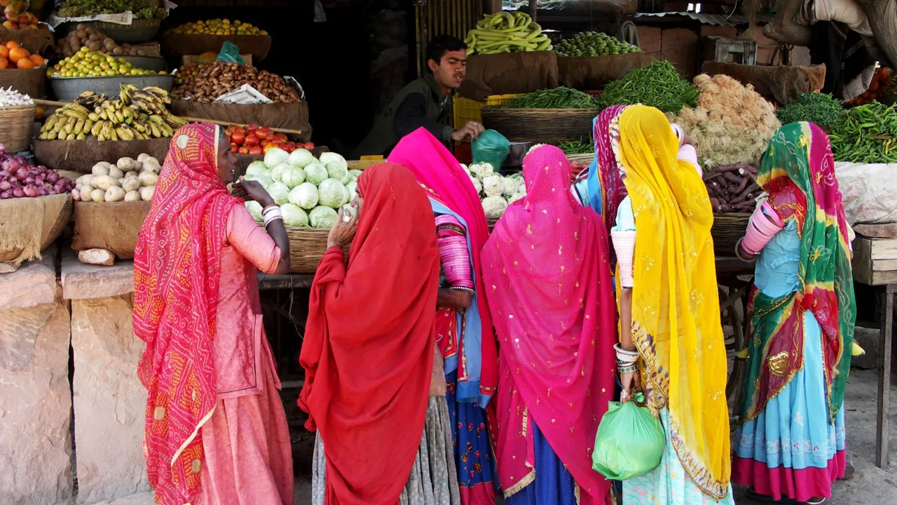 Shopping på indisk. Foto Kirsten Andersen
