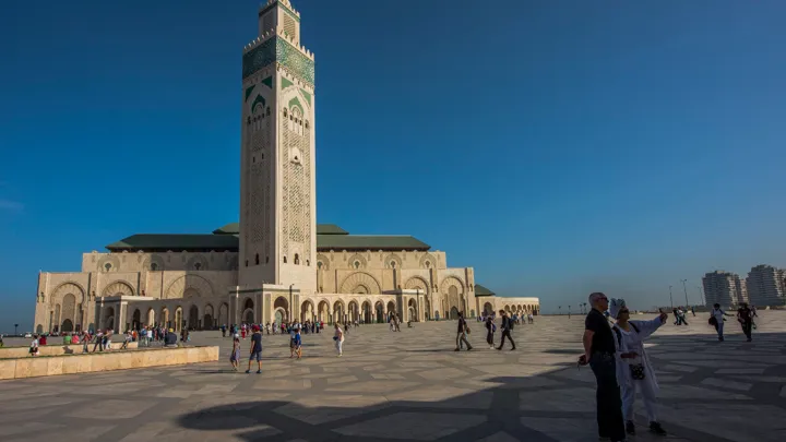 Hassan II moskéen i Casablanca er verdens tredje største. Foto Karin Reif
