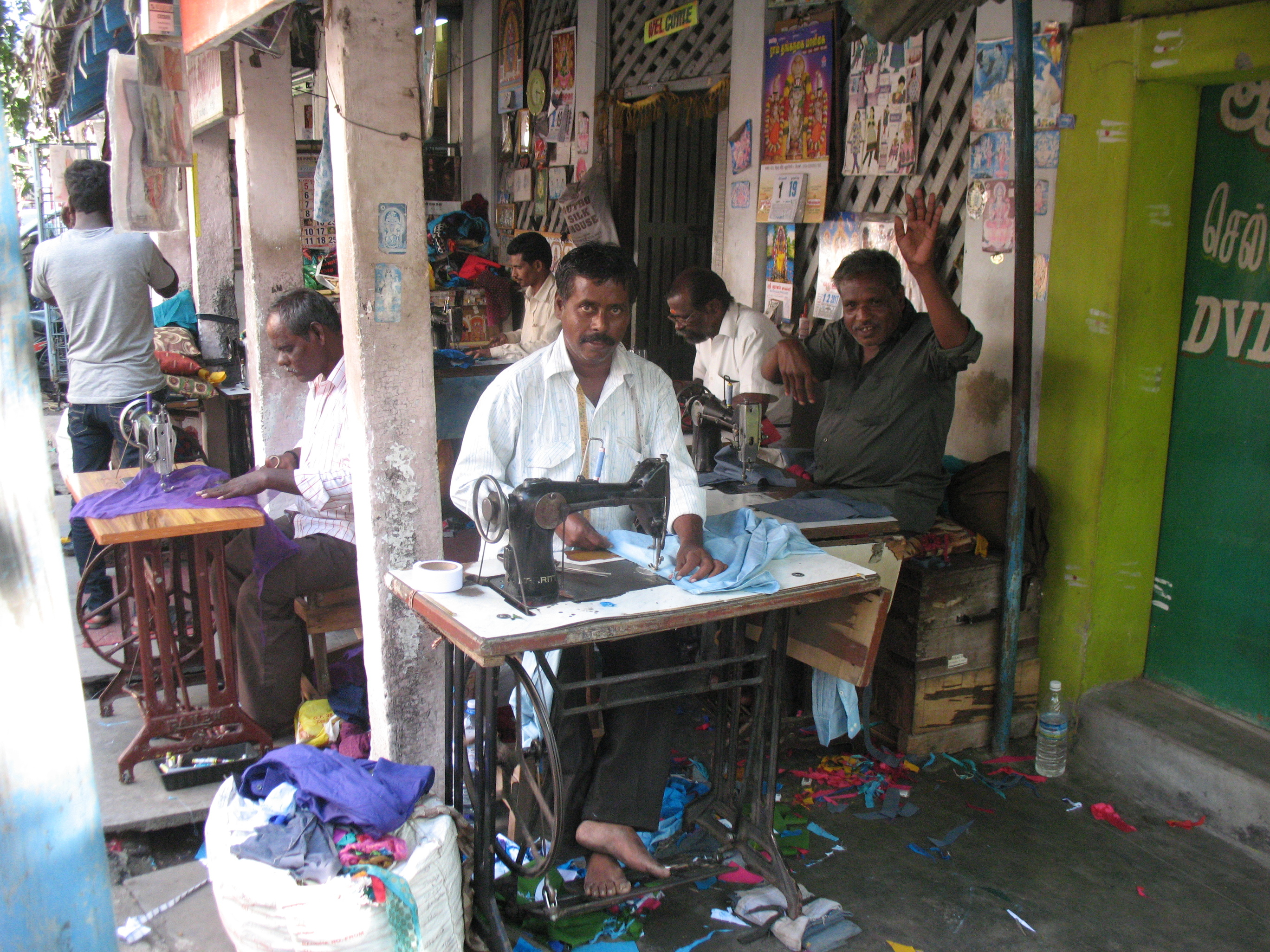 Livet leves i høj grad udenfor i Sydindien. Foto Kirsten Gynther Holm