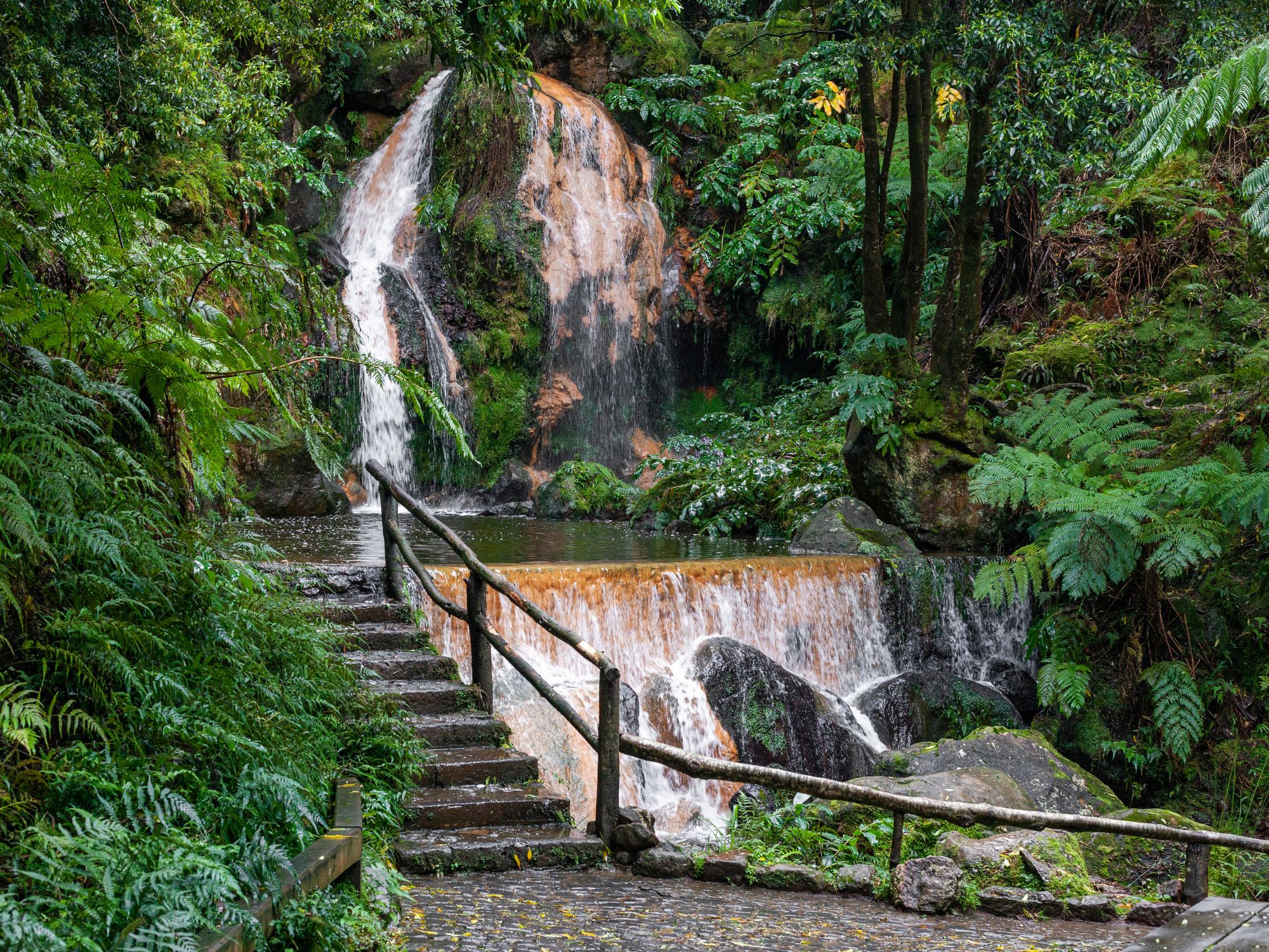 Smukke Caldeira Velha, hvor den vulkanske aktivitet har opvarmet vandet. Foto Viktors Farmor