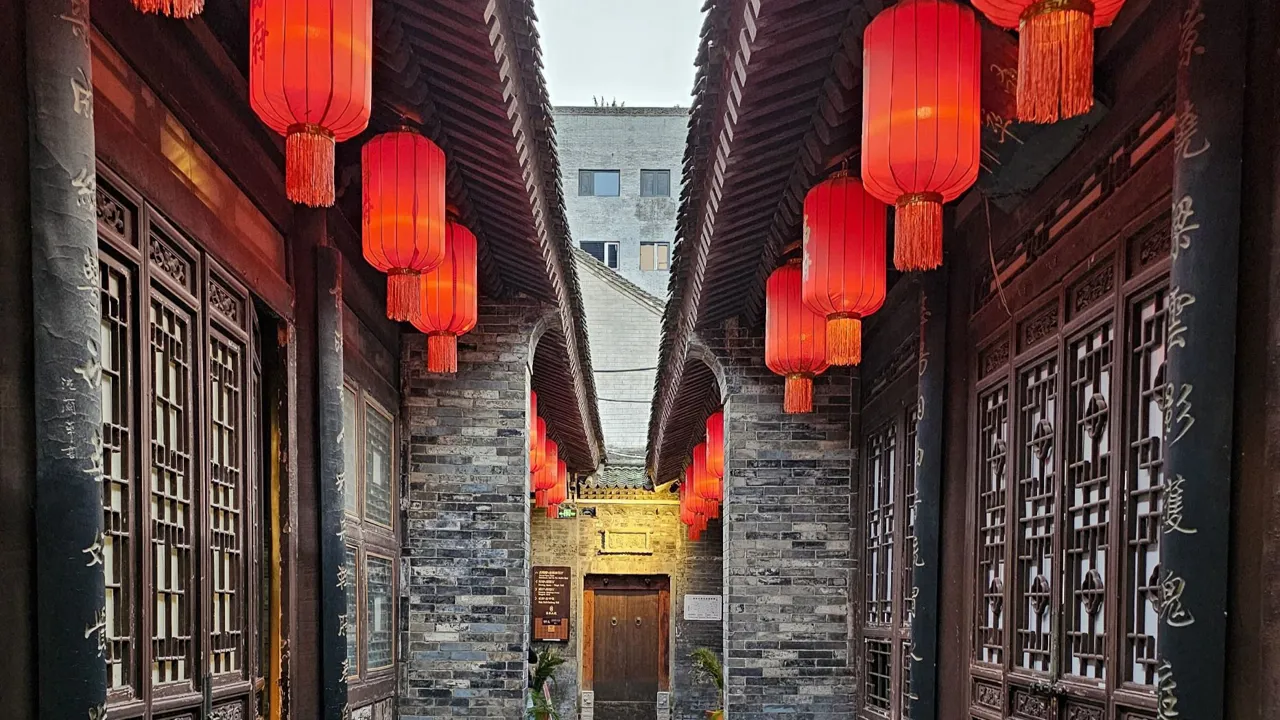 Gamle huse i det muslimske kvarter i Xian. Foto Carsten Lorentzen