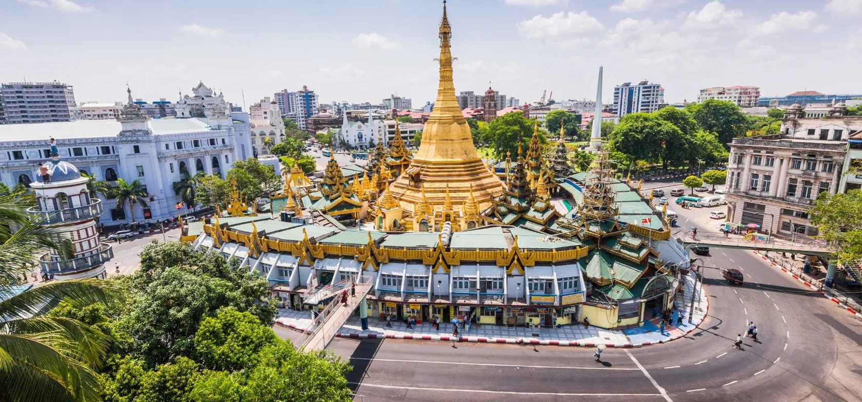 Sule pagoden indgår i vores program i Yangon.