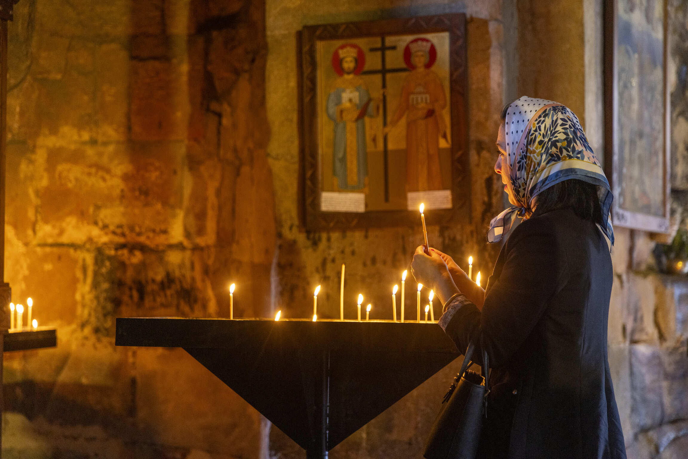 En stor del af befolkningen i Georgien tilhører den ortodokse kirke. Foto Inge Lynggaard Hansen