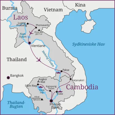 Laos og Cambodia - Luang Prabang - Vientiane - Pakse - Ratanakiri - Kratie - Phnom Penh - Siem Riep - Angkor Wat - Tonle Sap