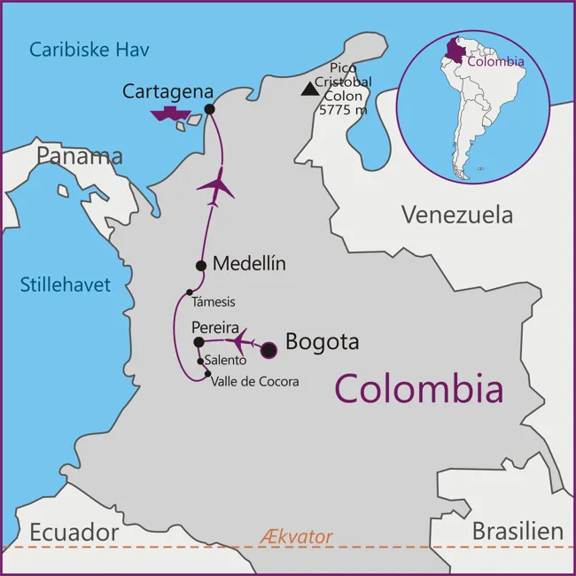 Bogota - Pereira - Medellin - Cartagena