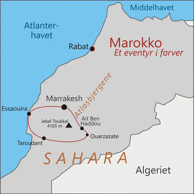 Marokko - Marrakesh – Ait Ben Haddou – Ouarzazate – Taroudant – Essaouira